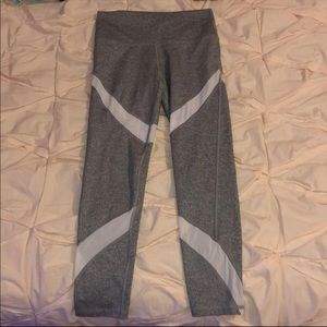 gray and white aerie leggings
